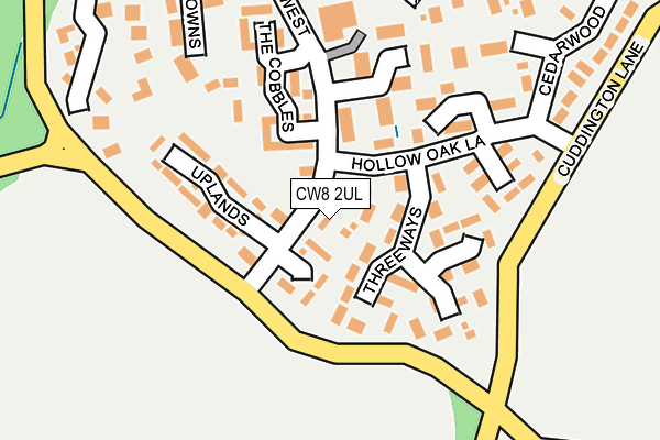 CW8 2UL map - OS OpenMap – Local (Ordnance Survey)