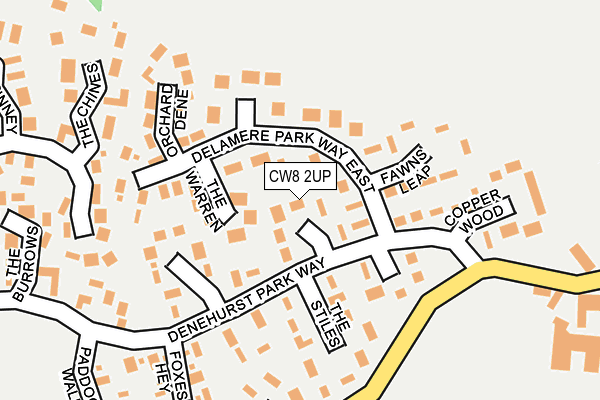 CW8 2UP map - OS OpenMap – Local (Ordnance Survey)