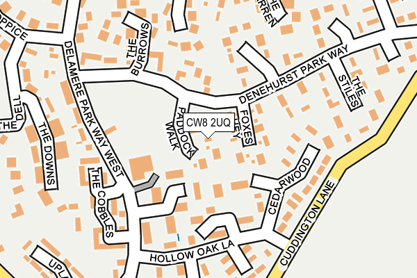 CW8 2UQ map - OS OpenMap – Local (Ordnance Survey)