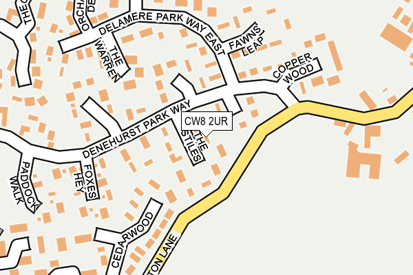 CW8 2UR map - OS OpenMap – Local (Ordnance Survey)