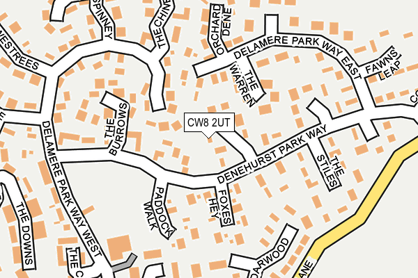 CW8 2UT map - OS OpenMap – Local (Ordnance Survey)