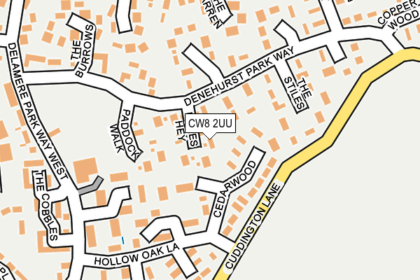 CW8 2UU map - OS OpenMap – Local (Ordnance Survey)