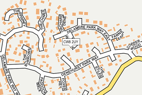 CW8 2UY map - OS OpenMap – Local (Ordnance Survey)