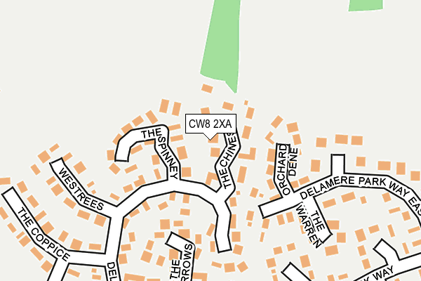 CW8 2XA map - OS OpenMap – Local (Ordnance Survey)