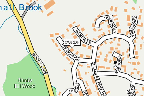 CW8 2XF map - OS OpenMap – Local (Ordnance Survey)