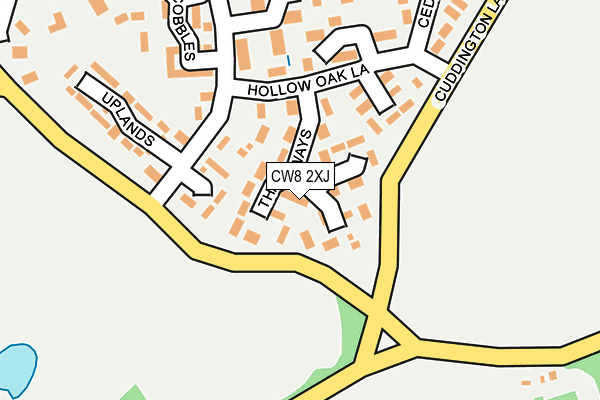 CW8 2XJ map - OS OpenMap – Local (Ordnance Survey)