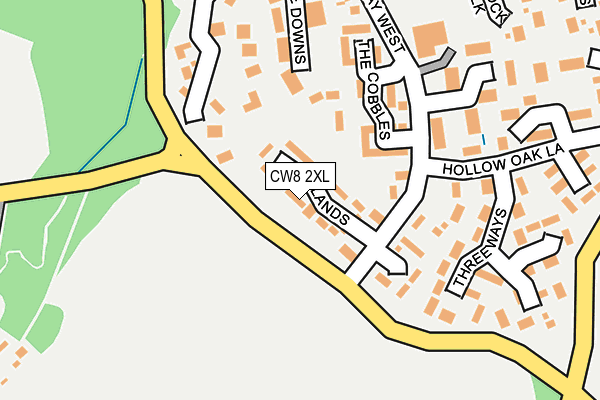 CW8 2XL map - OS OpenMap – Local (Ordnance Survey)
