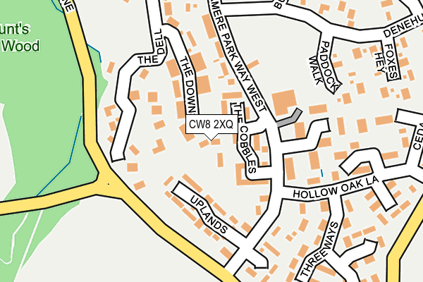 CW8 2XQ map - OS OpenMap – Local (Ordnance Survey)