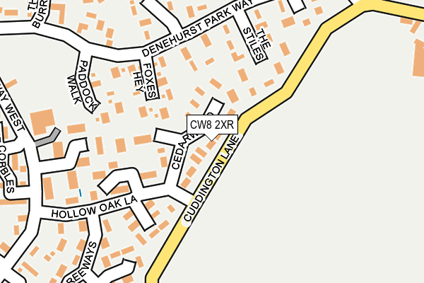 CW8 2XR map - OS OpenMap – Local (Ordnance Survey)