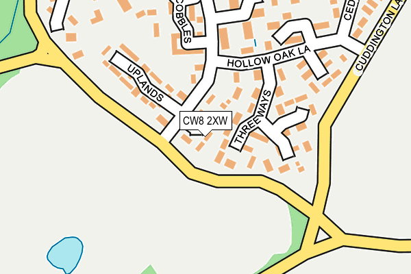CW8 2XW map - OS OpenMap – Local (Ordnance Survey)