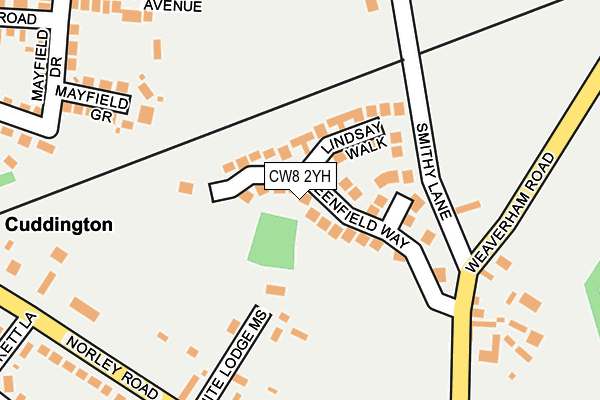 CW8 2YH map - OS OpenMap – Local (Ordnance Survey)