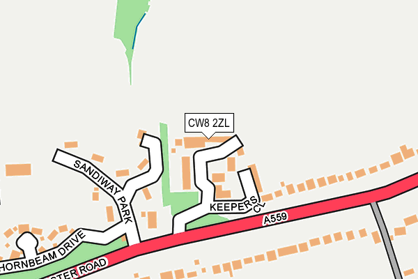 CW8 2ZL map - OS OpenMap – Local (Ordnance Survey)