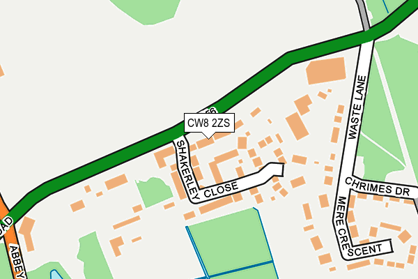 CW8 2ZS map - OS OpenMap – Local (Ordnance Survey)