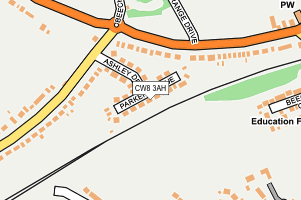 CW8 3AH map - OS OpenMap – Local (Ordnance Survey)