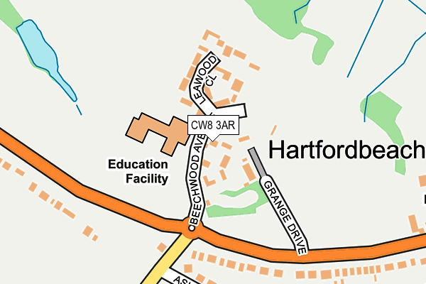 CW8 3AR map - OS OpenMap – Local (Ordnance Survey)