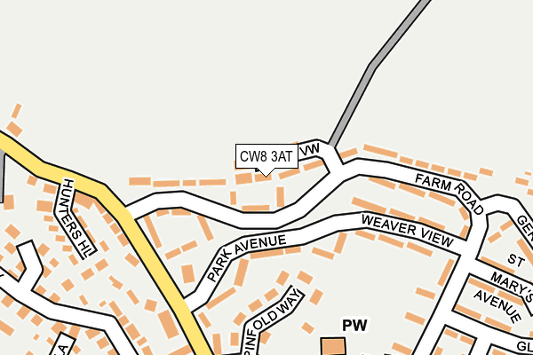 CW8 3AT map - OS OpenMap – Local (Ordnance Survey)