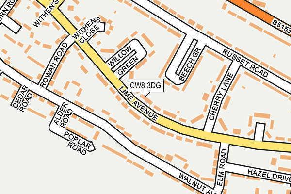 CW8 3DG map - OS OpenMap – Local (Ordnance Survey)