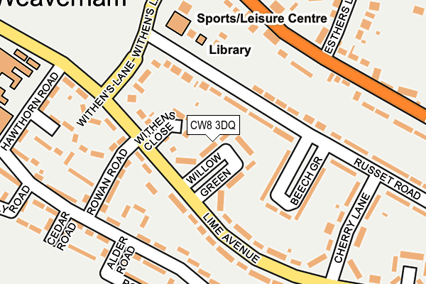 CW8 3DQ map - OS OpenMap – Local (Ordnance Survey)