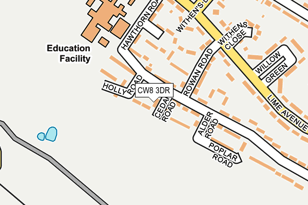 CW8 3DR map - OS OpenMap – Local (Ordnance Survey)