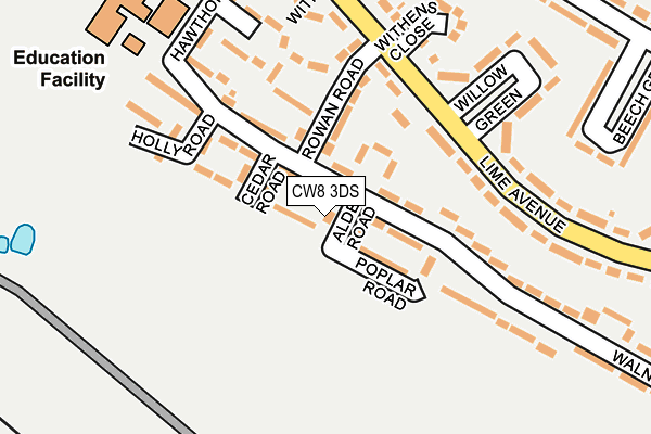 CW8 3DS map - OS OpenMap – Local (Ordnance Survey)