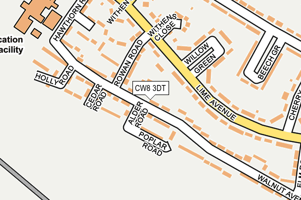 CW8 3DT map - OS OpenMap – Local (Ordnance Survey)