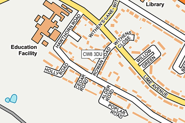 CW8 3DU map - OS OpenMap – Local (Ordnance Survey)