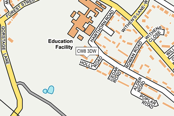 CW8 3DW map - OS OpenMap – Local (Ordnance Survey)