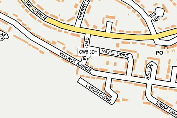 CW8 3DY map - OS OpenMap – Local (Ordnance Survey)