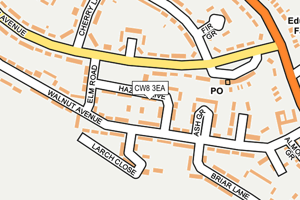 CW8 3EA map - OS OpenMap – Local (Ordnance Survey)