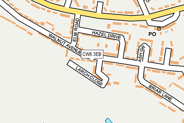 CW8 3EB map - OS OpenMap – Local (Ordnance Survey)