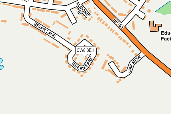 CW8 3EH map - OS OpenMap – Local (Ordnance Survey)