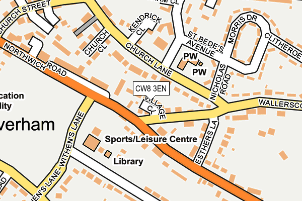 CW8 3EN map - OS OpenMap – Local (Ordnance Survey)