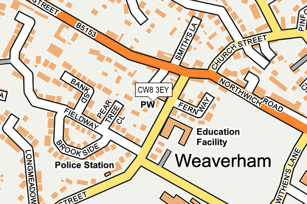 CW8 3EY map - OS OpenMap – Local (Ordnance Survey)