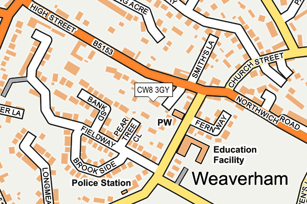 CW8 3GY map - OS OpenMap – Local (Ordnance Survey)