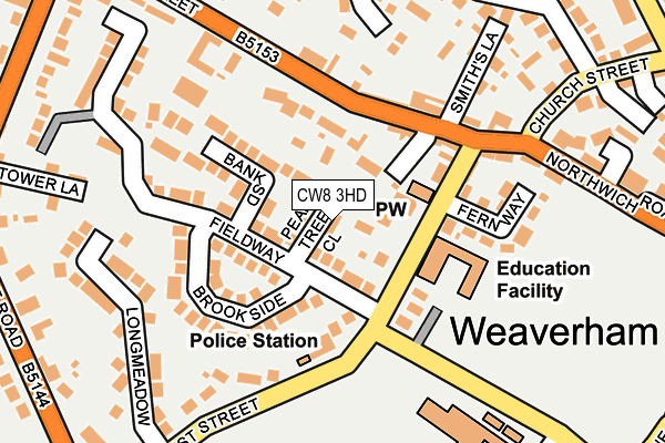 CW8 3HD map - OS OpenMap – Local (Ordnance Survey)