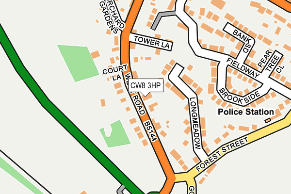 CW8 3HP map - OS OpenMap – Local (Ordnance Survey)