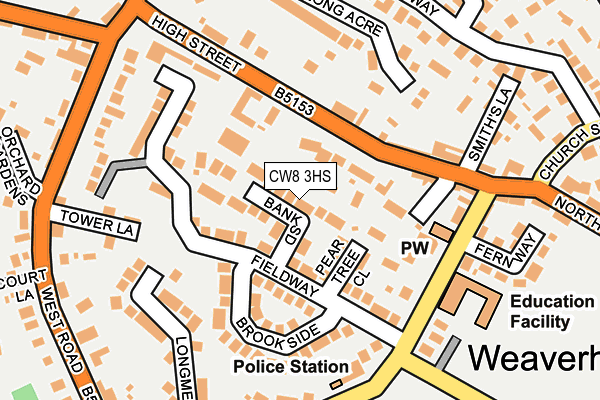 CW8 3HS map - OS OpenMap – Local (Ordnance Survey)
