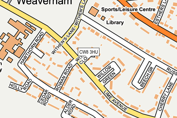 CW8 3HU map - OS OpenMap – Local (Ordnance Survey)