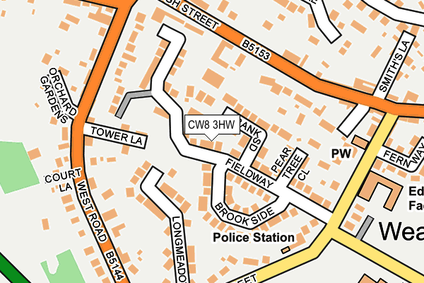CW8 3HW map - OS OpenMap – Local (Ordnance Survey)