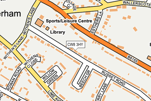 CW8 3HY map - OS OpenMap – Local (Ordnance Survey)