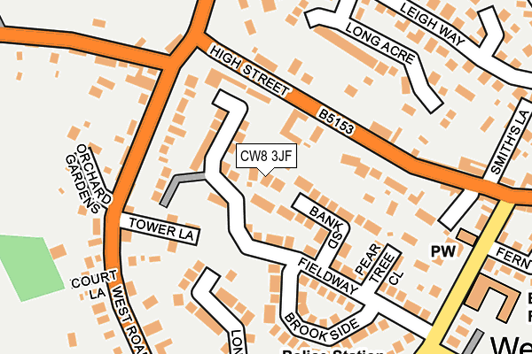 CW8 3JF map - OS OpenMap – Local (Ordnance Survey)