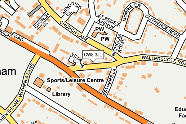 CW8 3JL map - OS OpenMap – Local (Ordnance Survey)