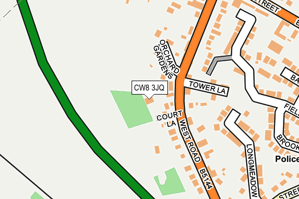 CW8 3JQ map - OS OpenMap – Local (Ordnance Survey)