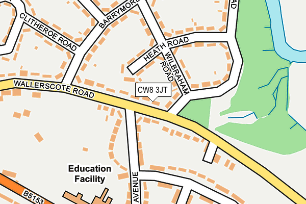 CW8 3JT map - OS OpenMap – Local (Ordnance Survey)