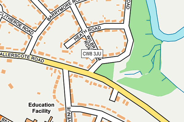 CW8 3JU map - OS OpenMap – Local (Ordnance Survey)