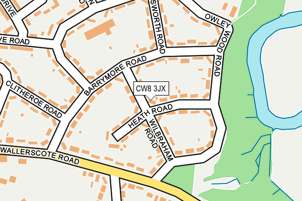 CW8 3JX map - OS OpenMap – Local (Ordnance Survey)