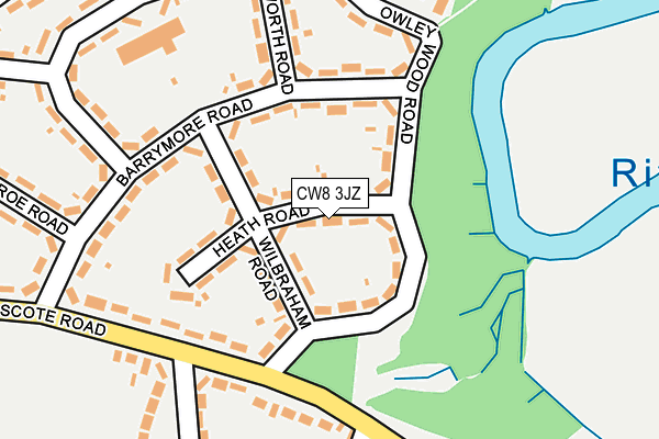 CW8 3JZ map - OS OpenMap – Local (Ordnance Survey)