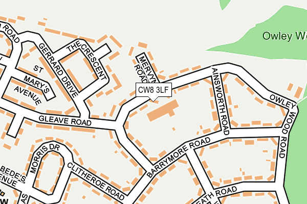 CW8 3LF map - OS OpenMap – Local (Ordnance Survey)
