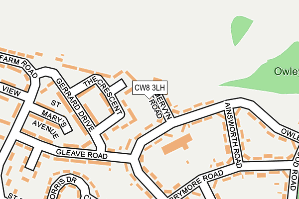 CW8 3LH map - OS OpenMap – Local (Ordnance Survey)