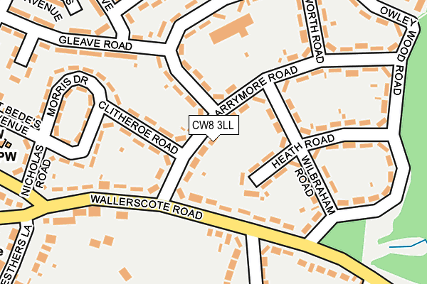 CW8 3LL map - OS OpenMap – Local (Ordnance Survey)